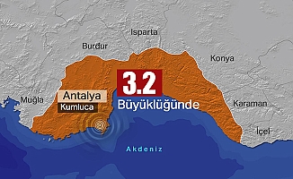 Kumluca'da 3.2 büyüklüğünde deprem