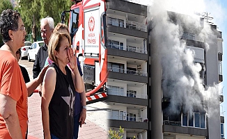 12 katlı binada yangın paniği