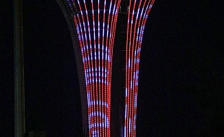 Expo Kulesi'ne Ramazan'a özel ışıklandırma