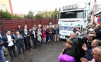 Kepez'in yardım TIR'ı dualarla yola çıktı