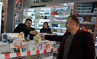 Eczanede şeritli koronavirüs önlemi