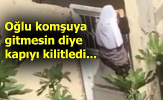 Duvardan atlayarak sokağa çıktı!