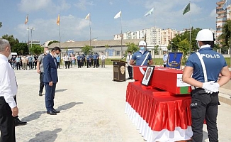 Tedavi gördüğü hastanede yaşamını yitiren polis için Antalya'da tören
