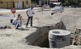 Aksu’daki kanalizasyon çalışmasında sona gelindi