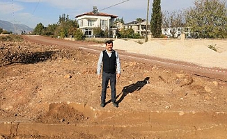 İş makineleriyle yol çalışmasında Selçuklu döneminden yapı bulundu