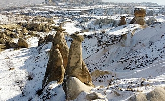 Kar altında bir masal diyarı; Kapadokya