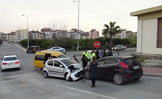 Zincirleme kaza ucuz atlatıldı 