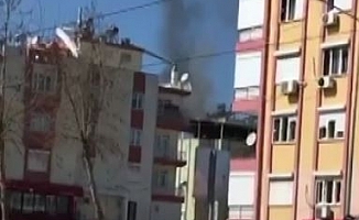 Antalya'da terasta korkutan yangın