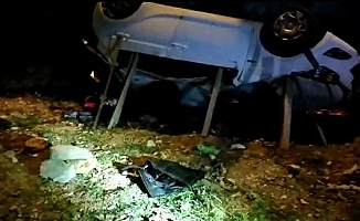 Otomobil 20 metreden uçtu; sürücü öldü
