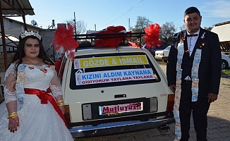 Dirftli evlilik teklifine gelen ceza, gelin arabasını satılığa çıkarttı