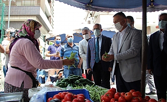 Vali Yazıcı, semt pazarlarını inceledi