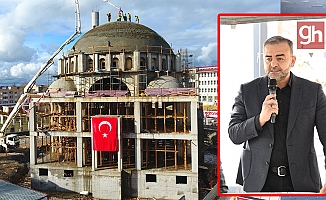 Cami inşaatında herşey şeffaf