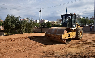 Kepez’de yol yapım çalışması