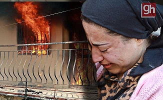 Yangında evi küle dönen yeni evli çift, gözyaşlarına boğuldu
