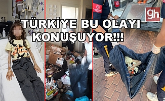 Çöp evde kilitli bulunan çocuk sosyal hizmetlere teslim edildi