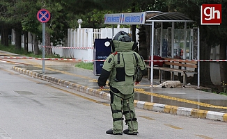 Üniversite kız öğrenci yurdu önünde şüpheli valiz