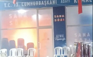 CHP'nin seçim ofisinde çıkan yangın büyümeden söndürüldü