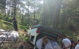 Uçuruma yuvarlanan otomobilde araç sürücüsü hayatını kaybetti