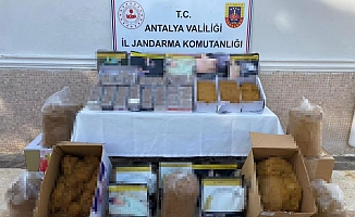Jandarmadan iş yerine kaçak tütün baskını