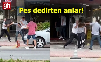  Bıçaklı tehdidin sonu, sandalye ve sopalı meydan dayağı oldu