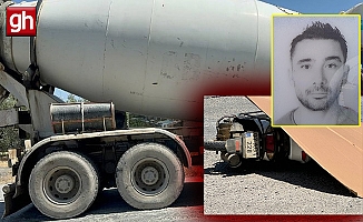 Beton mikserinin altında kalan motosiklet sürücüsü hayatını kaybetti