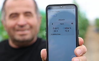 Aksu'da seralarda sıcaklık ve nem takibi artık cepte
