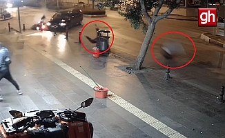 Havaya uçup metrelerce sürüklendiler!