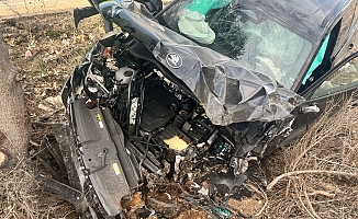 Otomobil ağaca çarptı, ilçe belediye başkanı ve ailesi yaralandı
