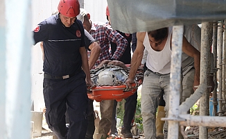Aksu'da inşaat işçisi villanın jeneratör odasına düşüp yaralandı!