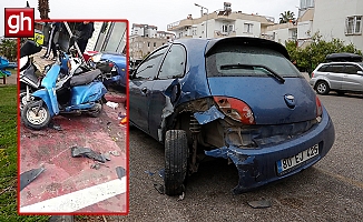 Lüks otomobiliyle 1 araç ve 6 motosikleti hurdaya çevirdi!