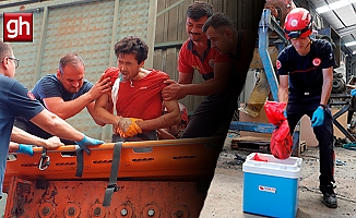 Acı içinde kıvrandı... Kopan uzuvları alınarak hastaneye götürüldü!