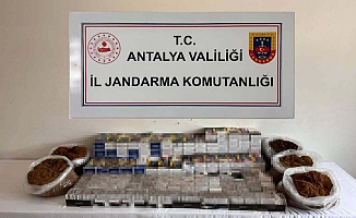 Alanya'da kaçak tütün operasyonunda 40 bin makaron ele geçirildi