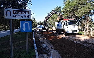 Turizm Bölgesi’nde içme suyu hattı tamamlanıyor, yol yenileniyor