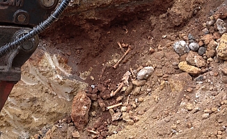  Antalya'da belediye kazısında kemik parçaları bulundu