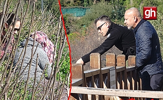 Engelli oğlu için falezlere çıktı, 2 saatte ikna edildi