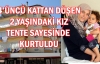 4'üncü kattan düşen 2 yaşındaki kız tente sayesinde kurtuldu
