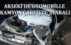 Akseki'de otomobille kamyon çarpıştı: 2 yaralı