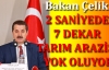 Bakan Çelik: Her 2 saniyede bir futbol sahası büyüklüğünde tarım arazisi yok oluyor