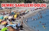 Demre sahilleri doldu