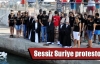 Manavgat'ta sessiz Suriye protestosu