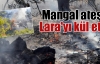 Mangal ateşi Lara'yı kül etti