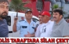 Polis taraftara silah çekti