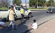Kazada babasının otomobilinin halini gören küçük çocuk gözyaşlarını tutamadı
