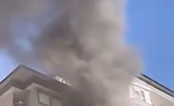 5 katlı binada korkutan yangın