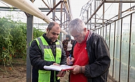 Aksu'da afetten zarar gören seralarda hasar tespiti yapıldı