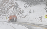  Antalya-Konya kara yolunda kar yağışı aralıklarla devam ediyor