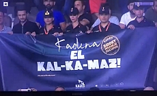 Jandarmadan stadyumda, 'Kadına El Kalkamaz' pankartı