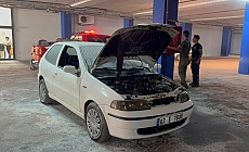 Gazipaşa'da AVM otoparkında otomobil yangını