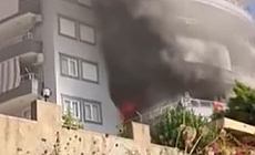 5 katlı binada korkutan yangın